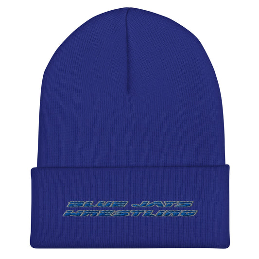 Cuffed Beanie | Middlesex Bluejays Wrestling | Retro Wrestling Logo