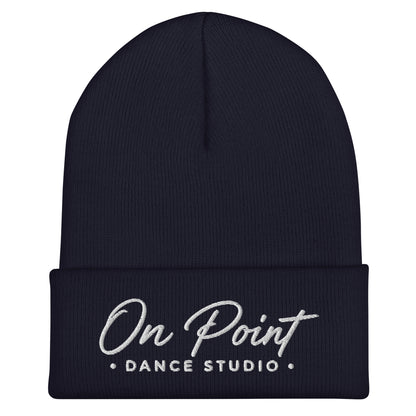 Cuffed Beanie | On Point Dance Studio | Modern Script Logo