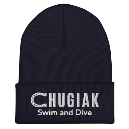Cuffed Beanie | Chugiak Mustang Swim & Dive | Crest Logo