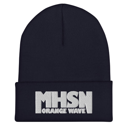 Cuffed Beanie | Orange Wave Marching Band | Crest (Variant) Logo