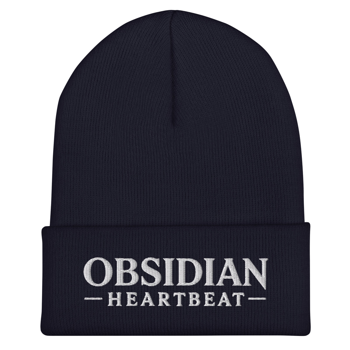Cuffed Beanie | Obsidian Heartbeat | Pulse Athletics Logo