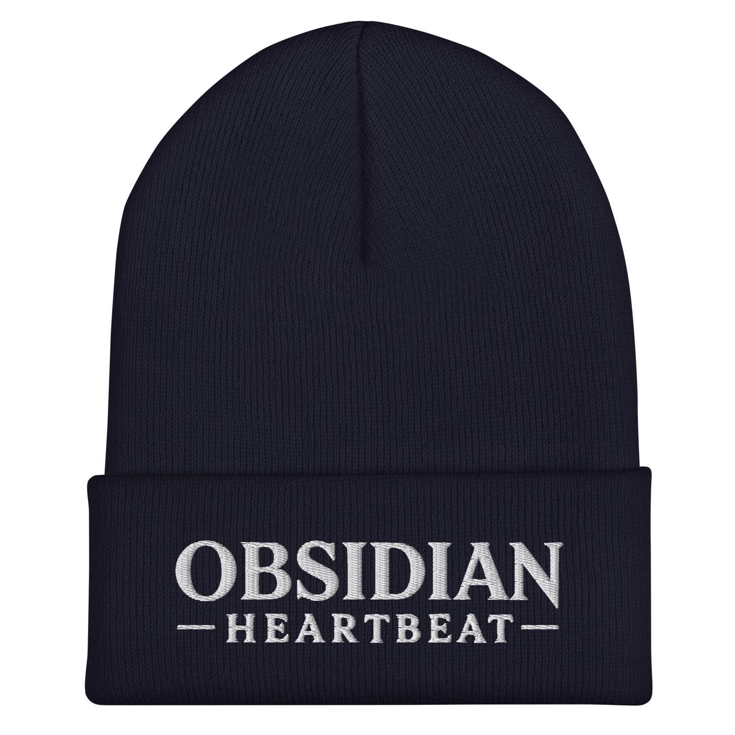Cuffed Beanie | Obsidian Heartbeat | Pulse Athletics Logo