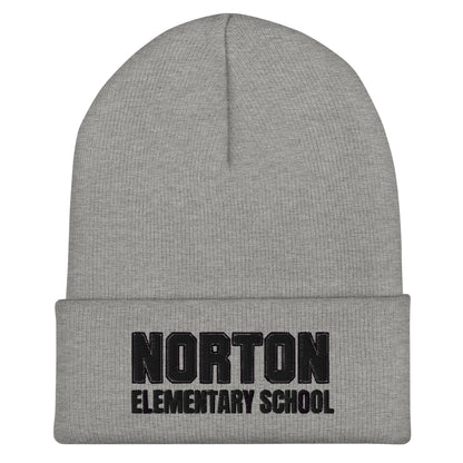 Cuffed Beanie | Norton Elementary School | Block Script Logo