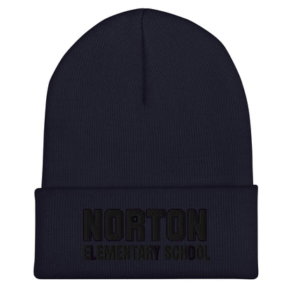 Cuffed Beanie | Norton Elementary School | Block Script Logo