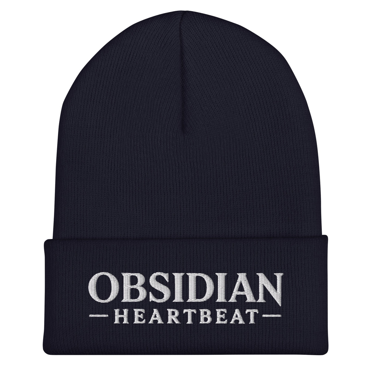 Cuffed Beanie | Obsidian Heartbeat | Pulse Athletics Logo