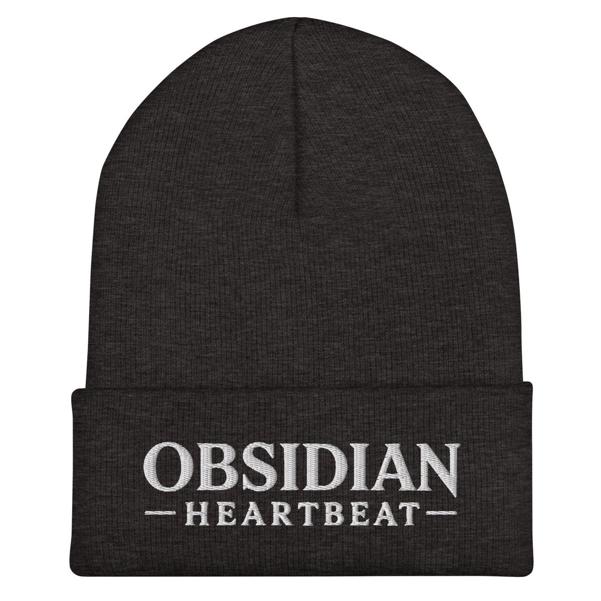 Cuffed Beanie | Obsidian Heartbeat | Pulse Athletics Logo