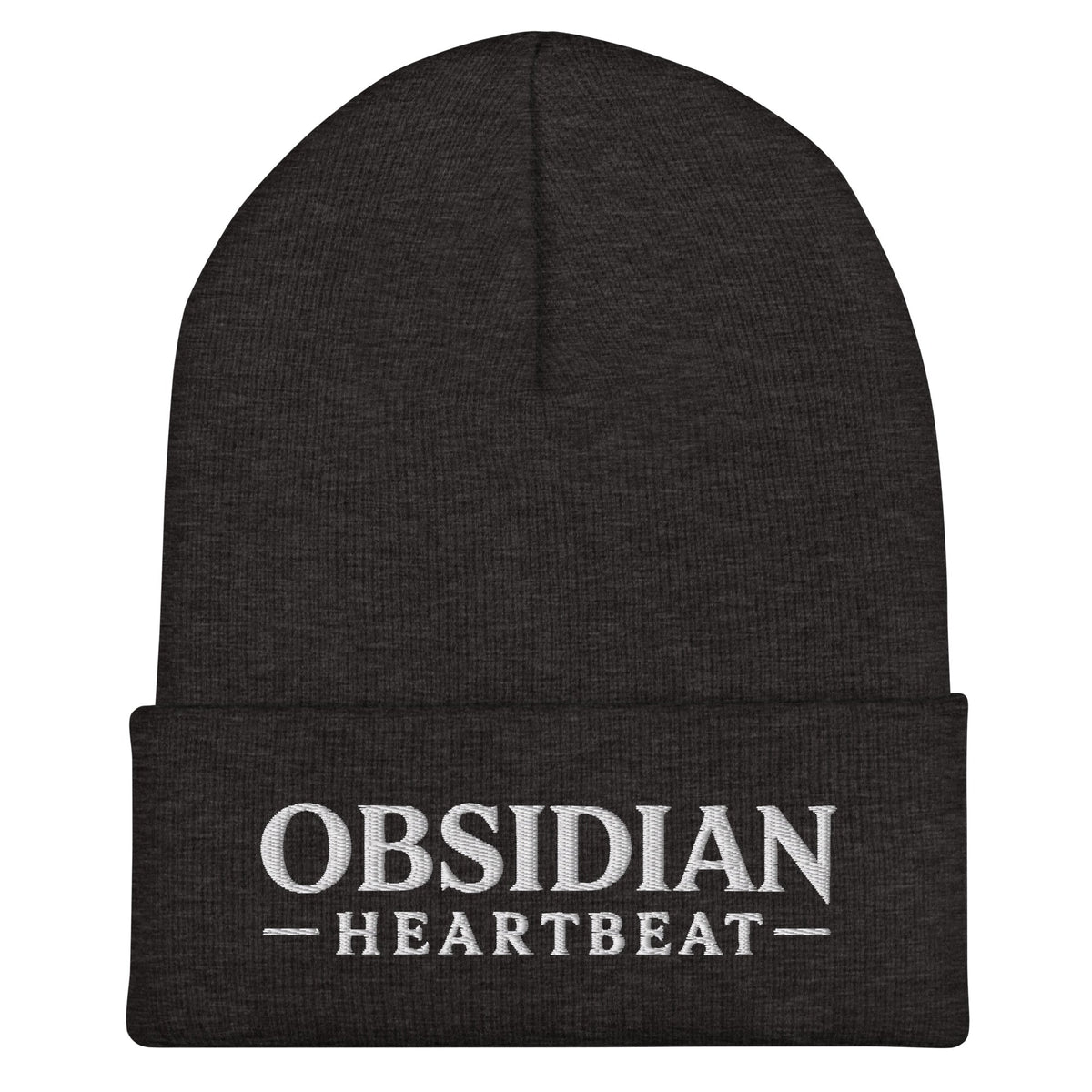 Cuffed Beanie | Obsidian Heartbeat | Pulse Athletics Logo