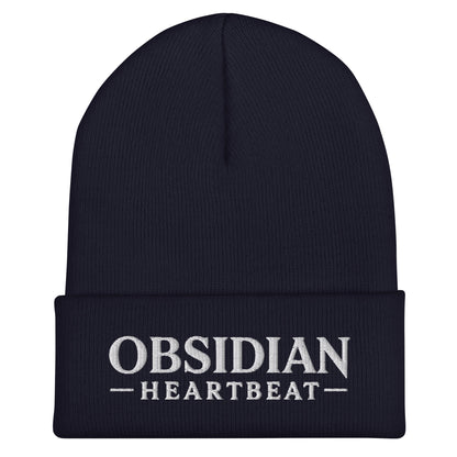 Cuffed Beanie | Obsidian Heartbeat | Pulse Athletics Logo