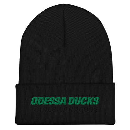 Cuffed Beanie | Odessa Girls Lacrosse | Duck Sticks Logo