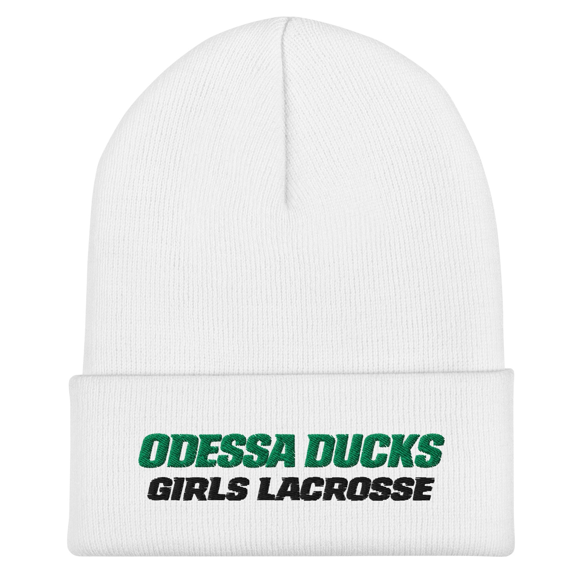Cuffed Beanie | Odessa Girls Lacrosse | Duck Sticks Logo