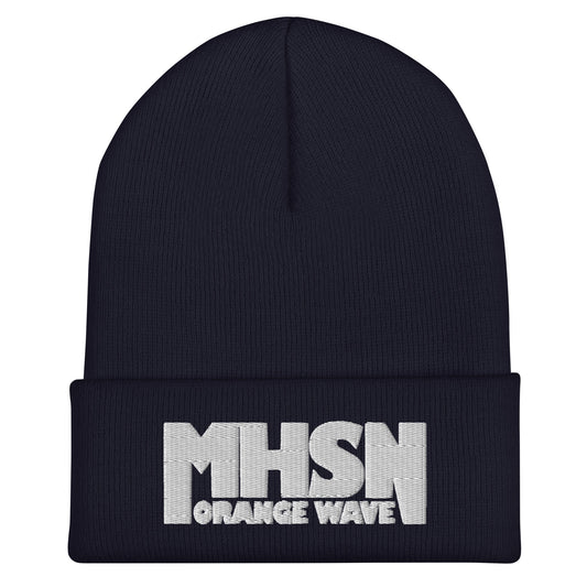 Cuffed Beanie | Orange Wave Marching Band | Crest (Variant) Logo