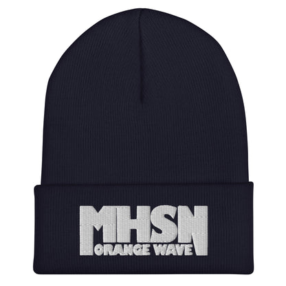 Cuffed Beanie | Orange Wave Marching Band | Crest (Variant) Logo