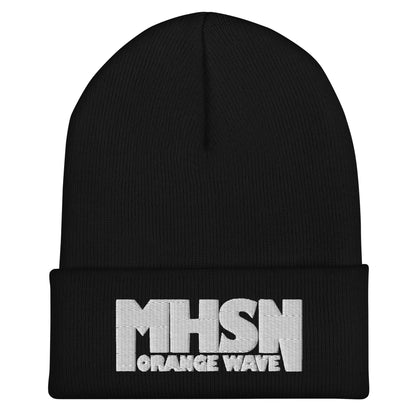 Cuffed Beanie | Orange Wave Marching Band | Crest (Variant) Logo