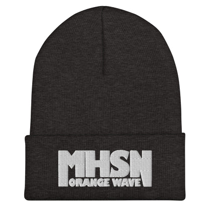 Cuffed Beanie | Orange Wave Marching Band | Crest (Variant) Logo