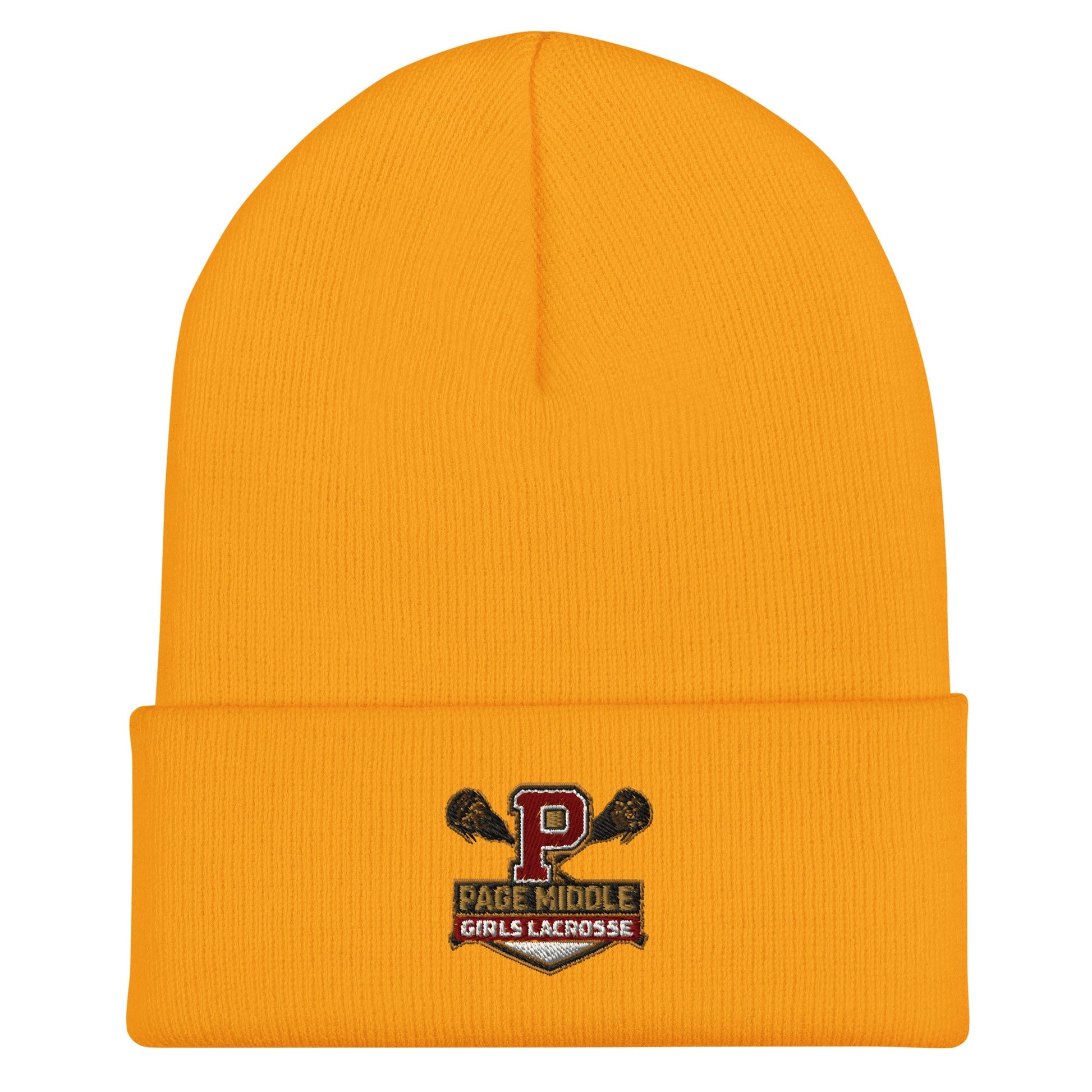 Cuffed Beanie | Page Middle Girls Lacrosse | Block P Logo