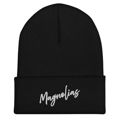 Cuffed Beanie | Pink Magnolias Dance | Modern Script Logo