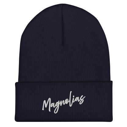 Cuffed Beanie | Pink Magnolias Dance | Modern Script Logo