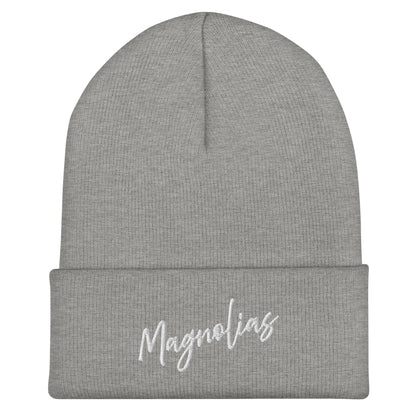 Cuffed Beanie | Pink Magnolias Dance | Modern Script Logo