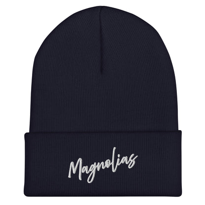 Cuffed Beanie | Pink Magnolias Dance | Modern Script Logo