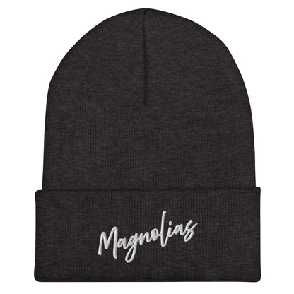 Cuffed Beanie | Pink Magnolias Dance | Modern Script Logo
