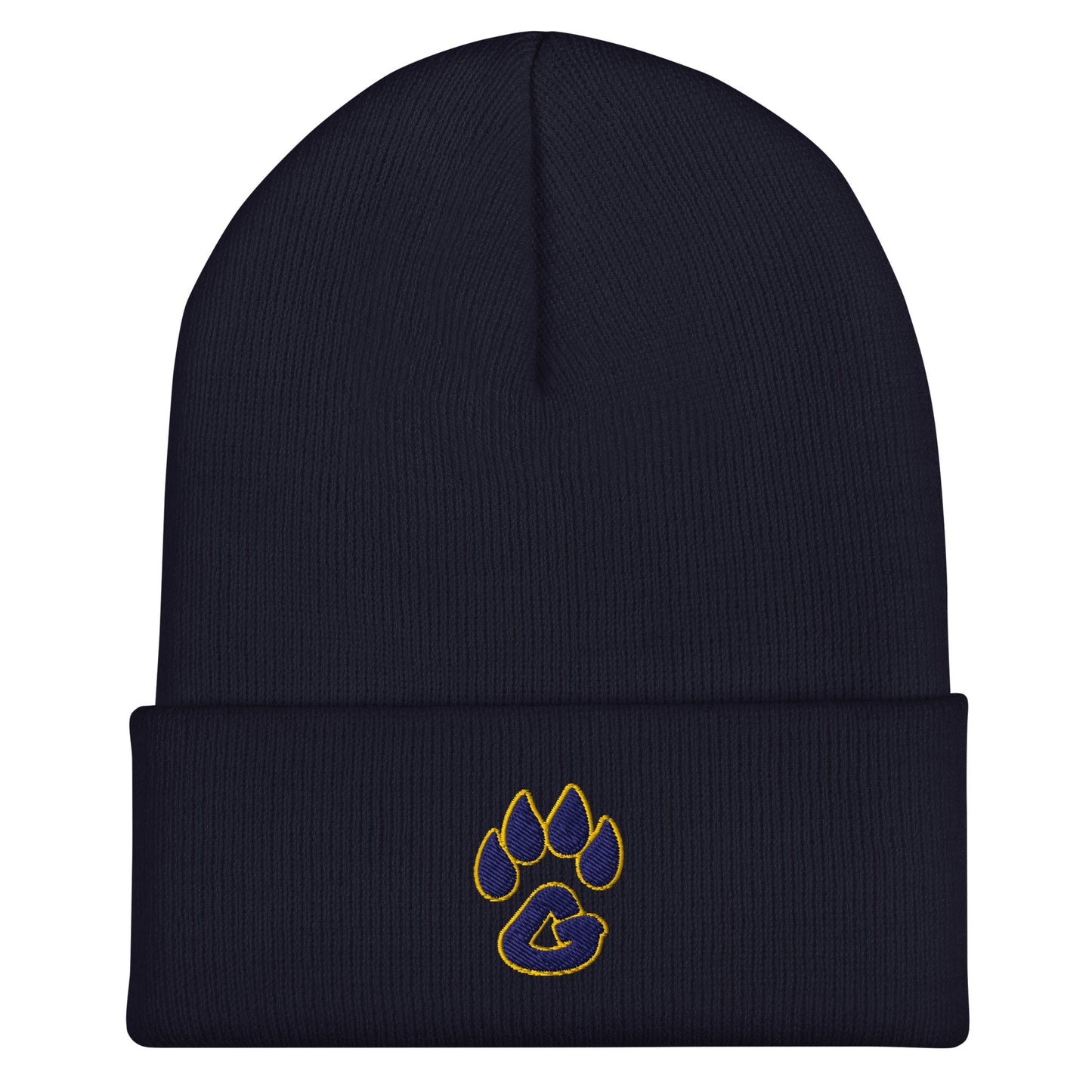 Cuffed Beanie | Rutherford County Grizzlies Football | Paw Print Logo