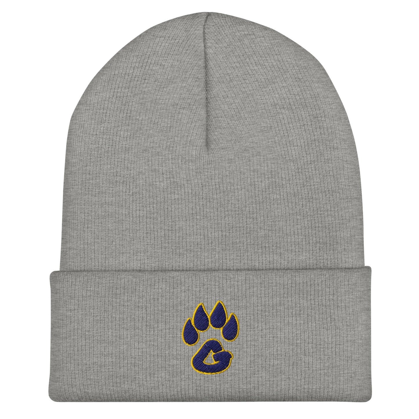 Cuffed Beanie | Rutherford County Grizzlies Football | Paw Print Logo