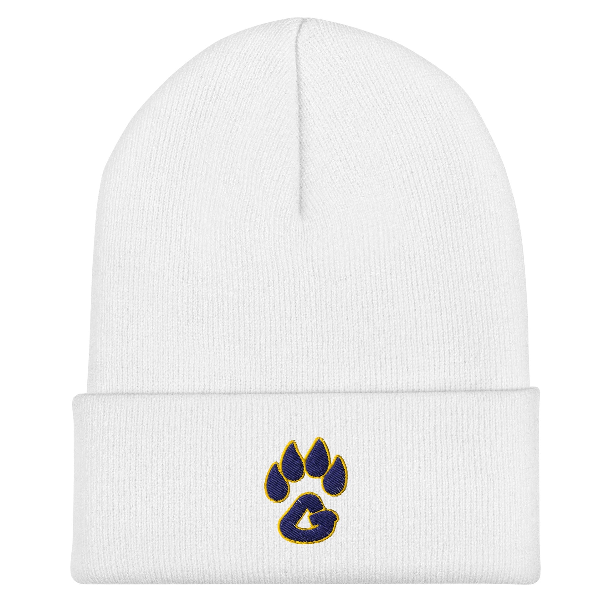 Cuffed Beanie | Rutherford County Grizzlies Football | Paw Print Logo