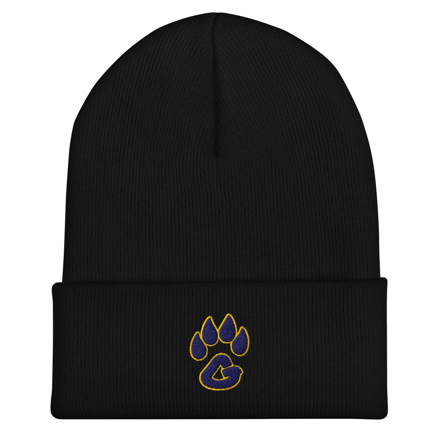 Cuffed Beanie | Rutherford County Grizzlies Football | Paw Print Logo