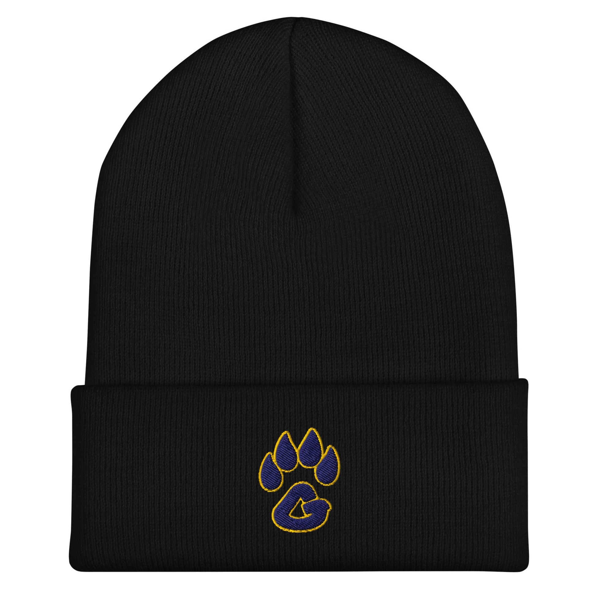 Cuffed Beanie | Rutherford County Grizzlies Football | Paw Print Logo