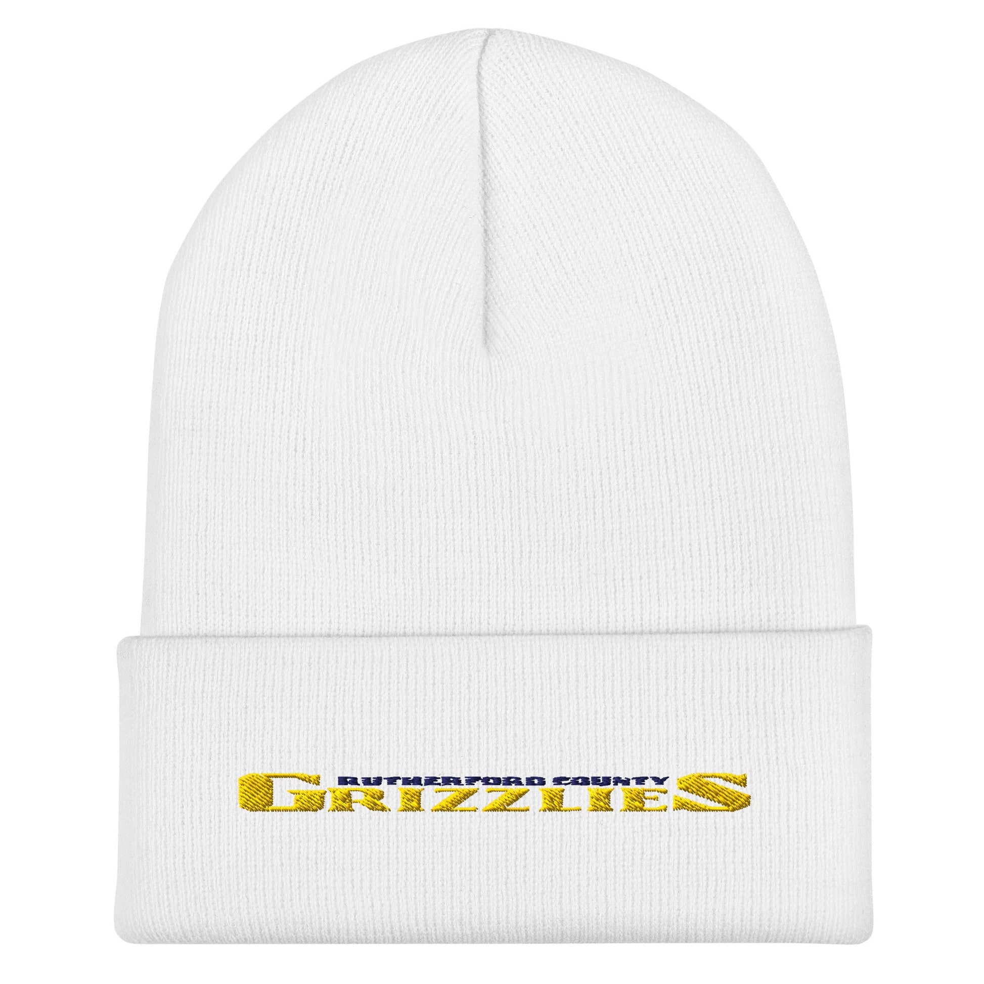 Cuffed Beanie | Rutherford County Grizzlies Football | Script Logo