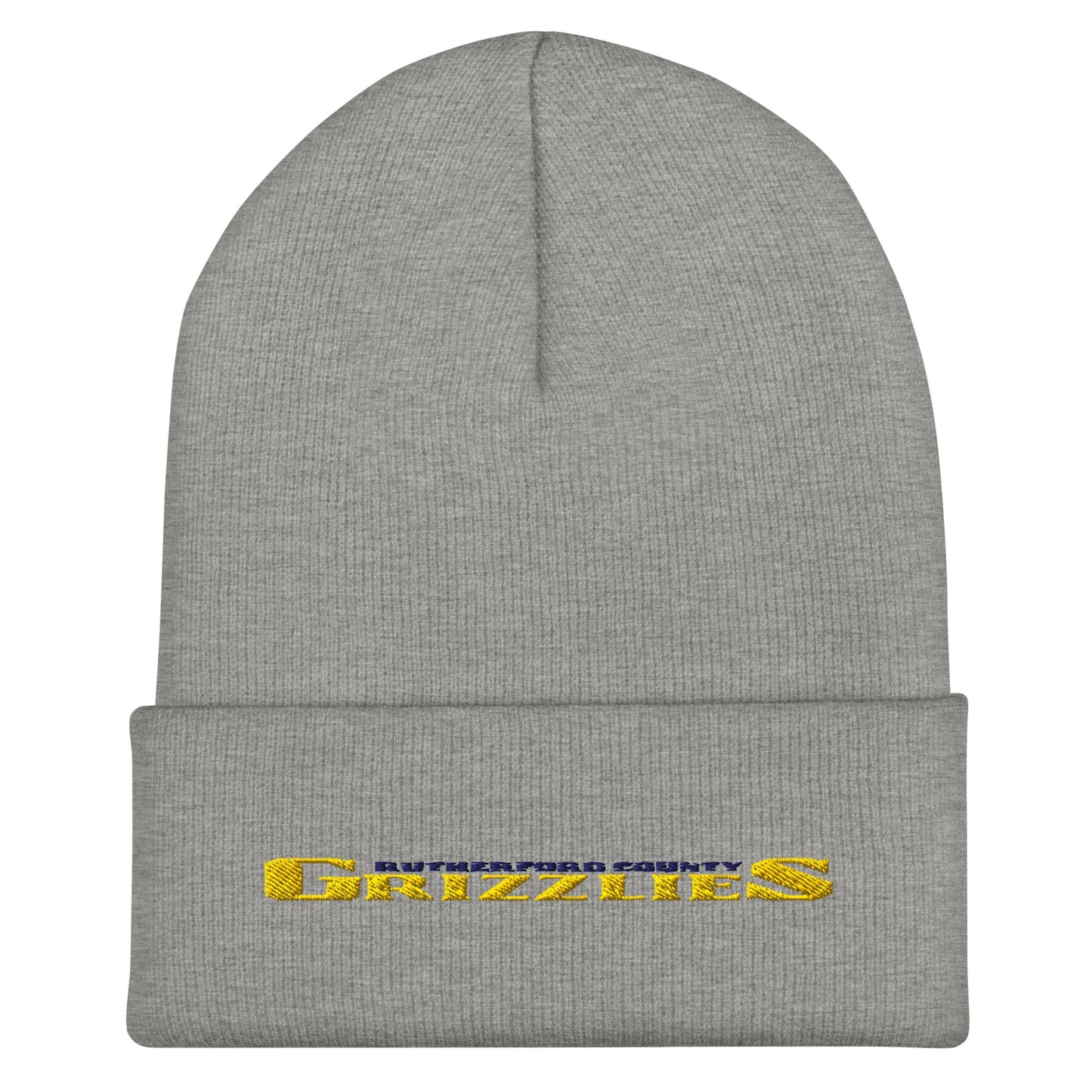 Cuffed Beanie | Rutherford County Grizzlies Football | Script Logo