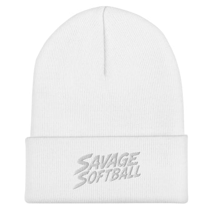 Cuffed Beanie | Savage Softball | Mascot Logo