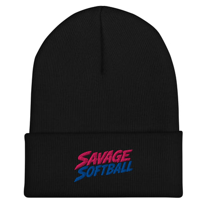 Cuffed Beanie | Savage Softball | Mascot Logo