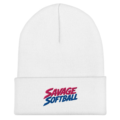 Cuffed Beanie | Savage Softball | Mascot Logo