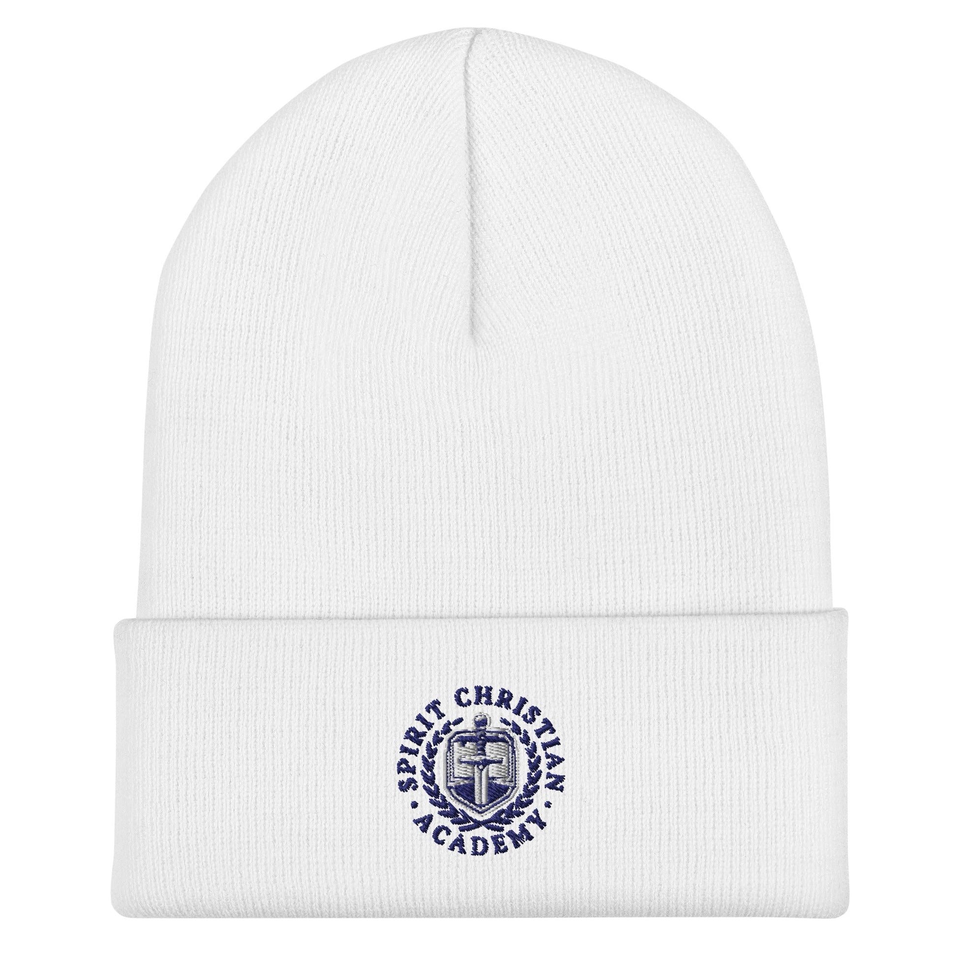 Cuffed Beanie | Spirit Christian Academy | Navy Script Logo
