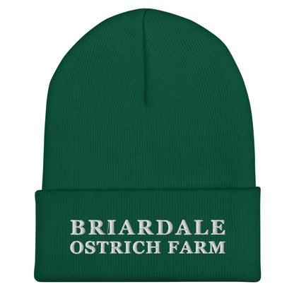 Cuffed Beanie | Briardale Ostrich Farm | Script Logo