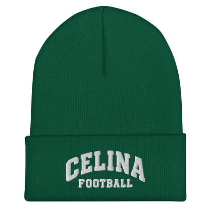 Cuffed Beanie | Celina Black Football | Emblem Logo