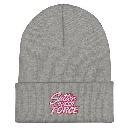 Cuffed Beanie | Sutton Cheer Force | Script Logo