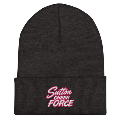 Cuffed Beanie | Sutton Cheer Force | Script Logo