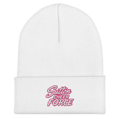 Cuffed Beanie | Sutton Cheer Force | Script Logo