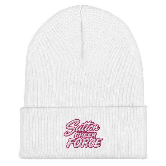 Cuffed Beanie | Sutton Cheer Force | Script Logo