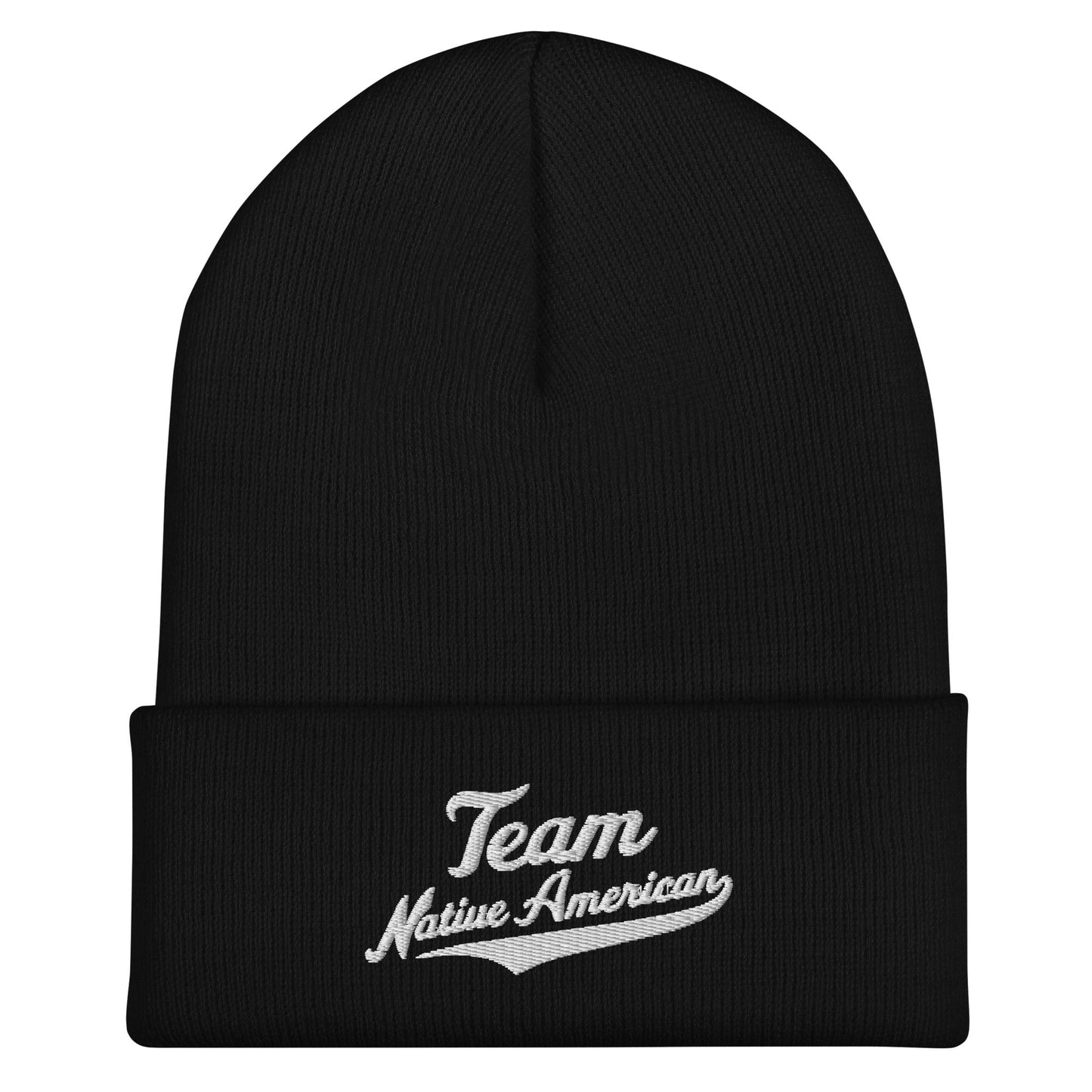 Cuffed Beanie | Team Native American | Modern Script Logo