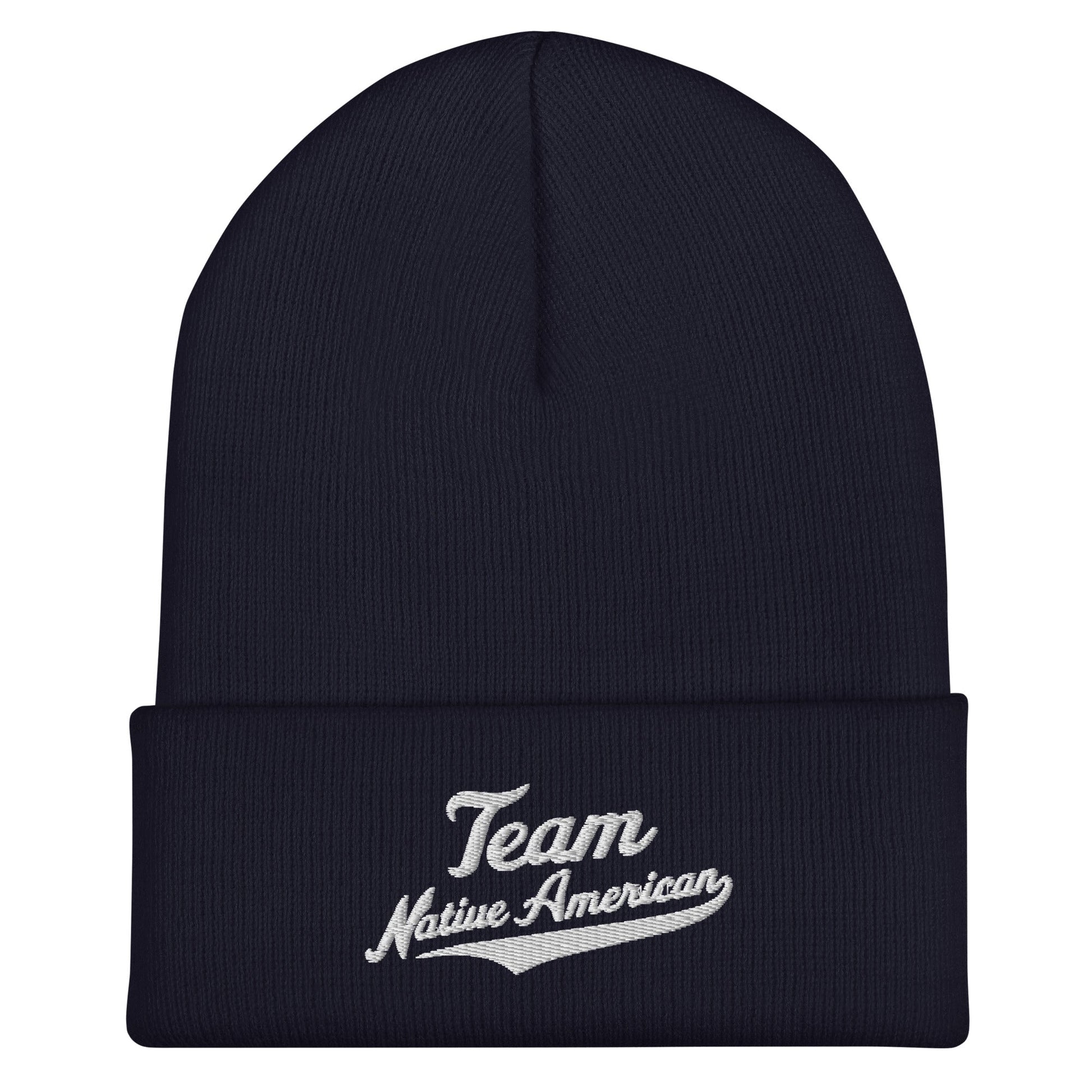 Cuffed Beanie | Team Native American | Modern Script Logo