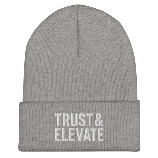 Cuffed Beanie | Trust & Elevate | Athletic Logo
