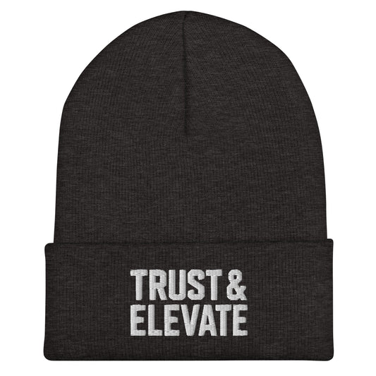 Cuffed Beanie | Trust & Elevate | Athletic Logo