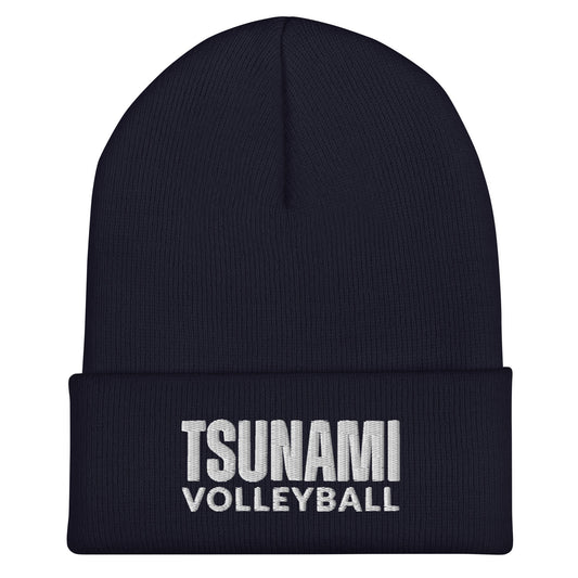 Cuffed Beanie | Tsunami Volleyball Club | Modern Script Logo