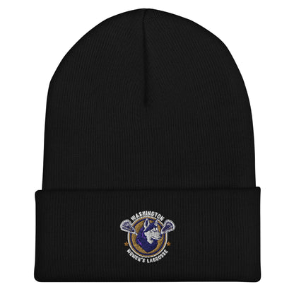 Cuffed Beanie | UW Women's Club Lacrosse | Badge Logo