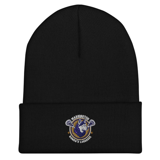 Cuffed Beanie | UW Women's Club Lacrosse | Badge Logo