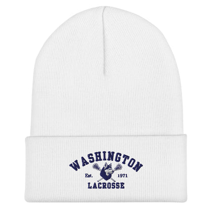 Cuffed Beanie | UW Women's Club Lacrosse | Washington Lacrosse Logo