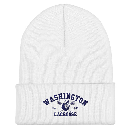Cuffed Beanie | UW Women's Club Lacrosse | Washington Lacrosse Logo